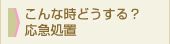 こんな時どうする？応急処置